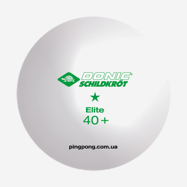Мячики Donic Elite 1* 40+ White 6pcs