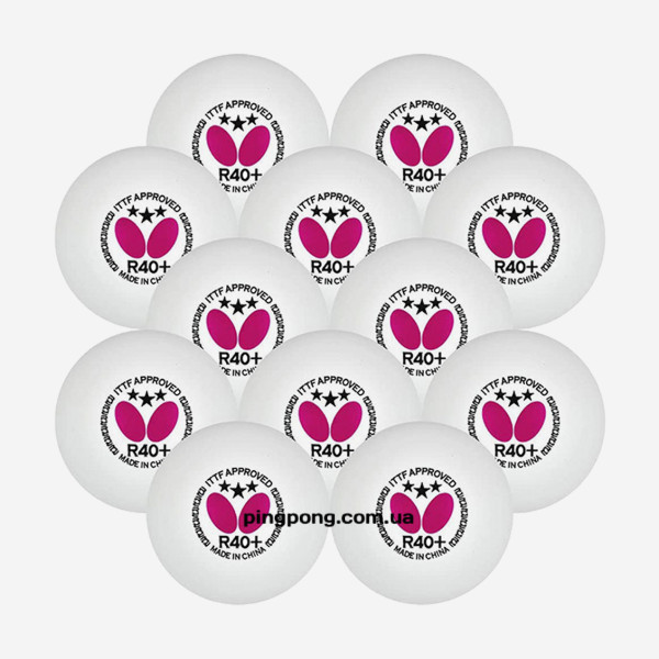 Мячики Butterfly R40+ 3* 12pcs