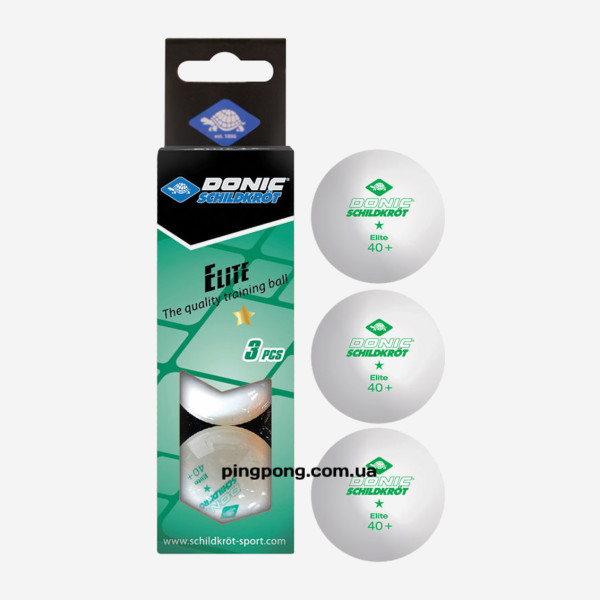 Мячики Donic Elite 1* White 3pcs