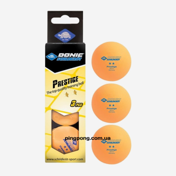Мячики Donic Prestige 2* Orange 3pcs