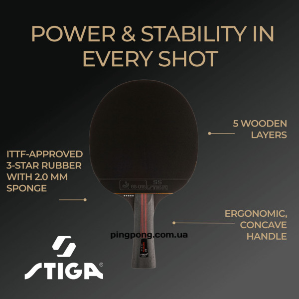 Ракетки для настільного тенісу Stiga Flexure V2 5 Star