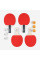 Ракетки для настольного тенниса Butterfly Racket Set Easy 4 Bats 6 Balls