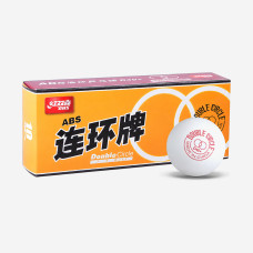 М'ячики DHS Double Circle Dual 40+ White 10pcs
